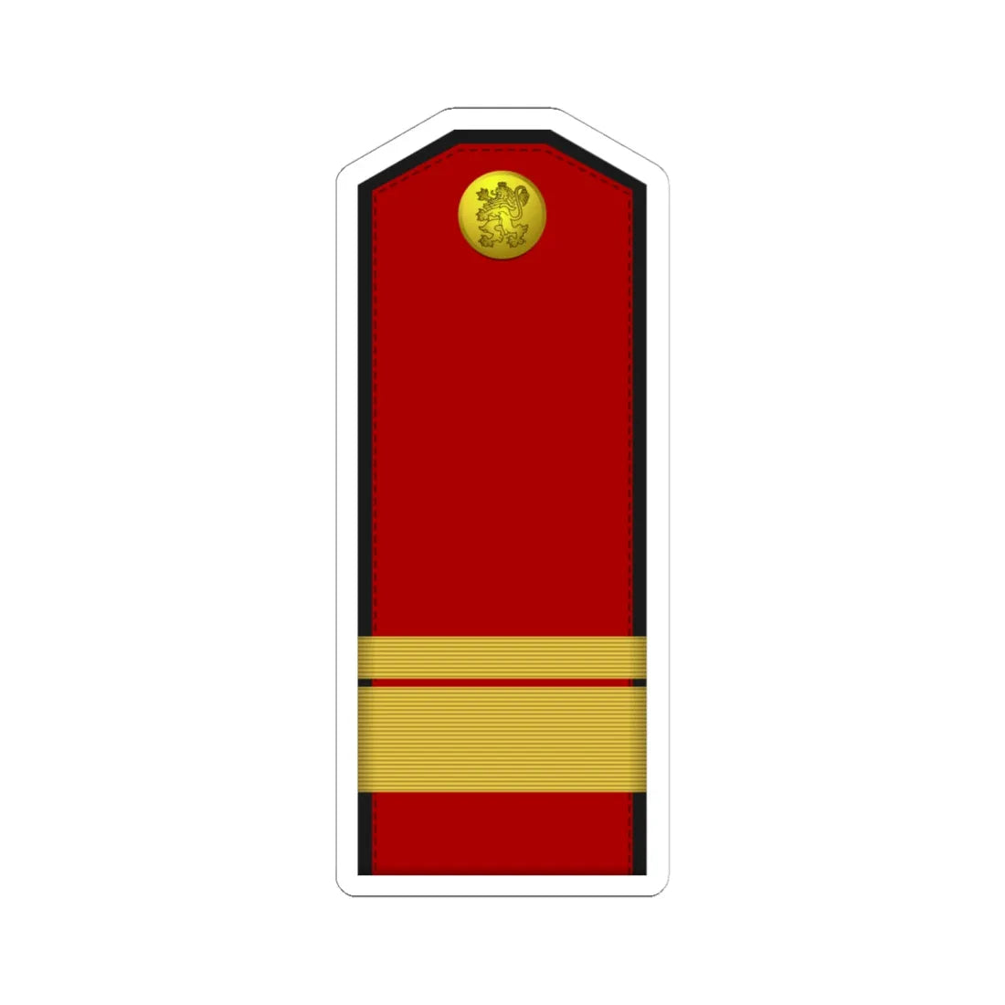 Bulgaria Army OR 8 (Bulgaria) (Military Rank) STICKER Vinyl Kiss-Cut Decal 6 Inch White - The Sticker Space