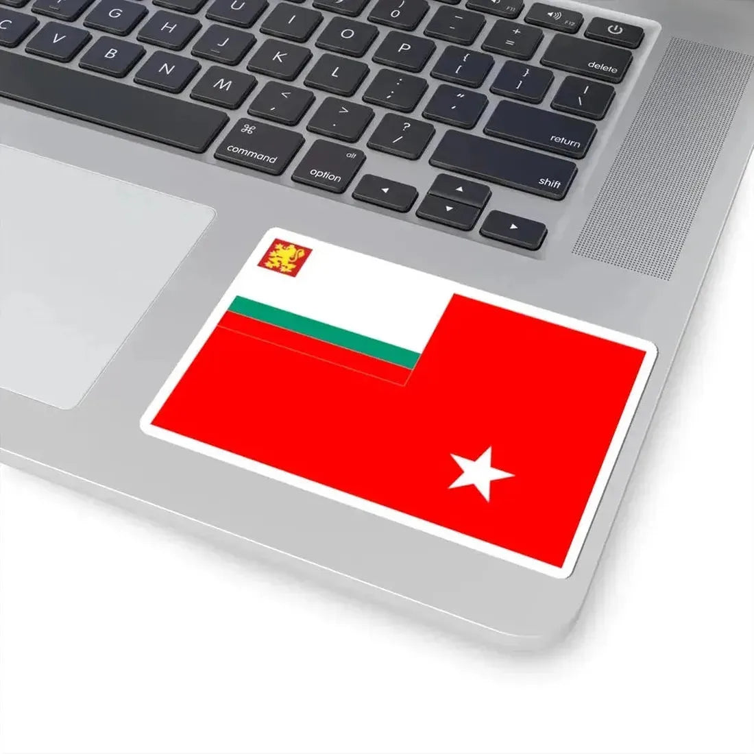Bulgarian Navy Rank Flag Commander of the Naval Base (Bulgaria) STICKER Vinyl Kiss-Cut Decal - The Sticker Space
