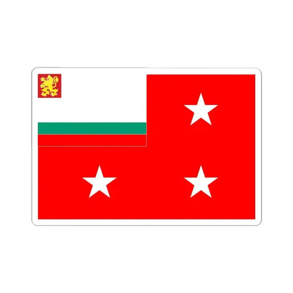 Bulgarian Navy Rank Flag Commander of the Navy (Bulgaria) STICKER Vinyl Kiss-Cut Decal 6 Inch White - The Sticker Space