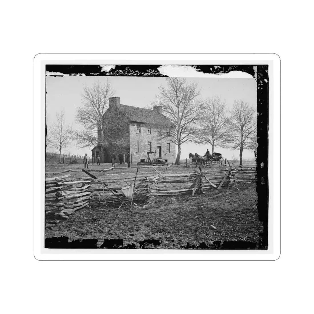 Bull Run, Va. Matthews' or the Stone House (U.S. Civil War) STICKER Vinyl Kiss-Cut Decal 6 Inch White - The Sticker Space