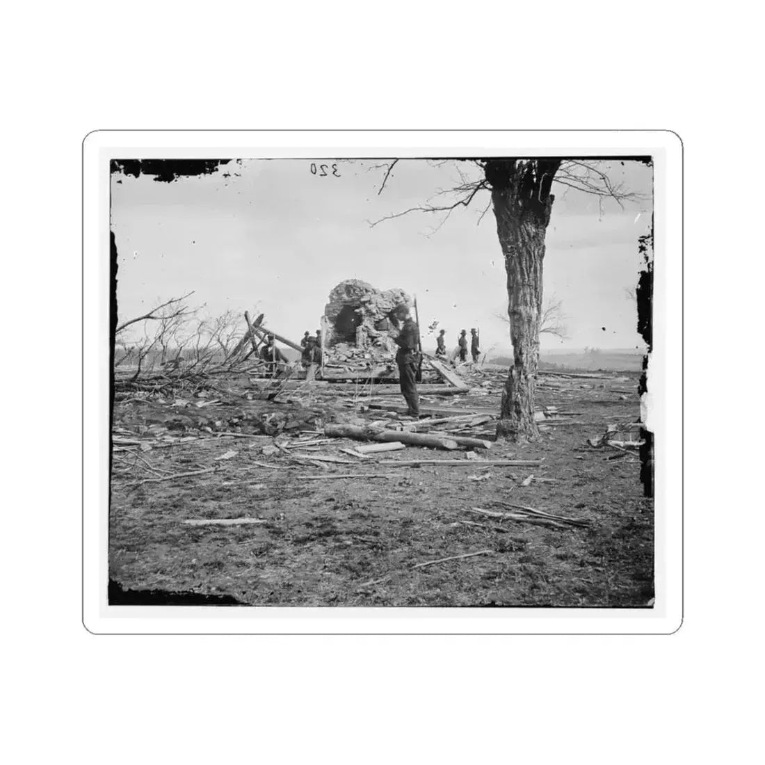 Bull Run, Va. Ruins of Mrs. Judith Henry's House (U.S. Civil War) STICKER Vinyl Kiss-Cut Decal 3 Inch White - The Sticker Space