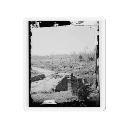 Bull Run, Va. Ruins Of The Stone Bridge, Looking Upstream (U.S. Civil War) Refrigerator Magnet 2 Inch Die-Cut - The Sticker Space