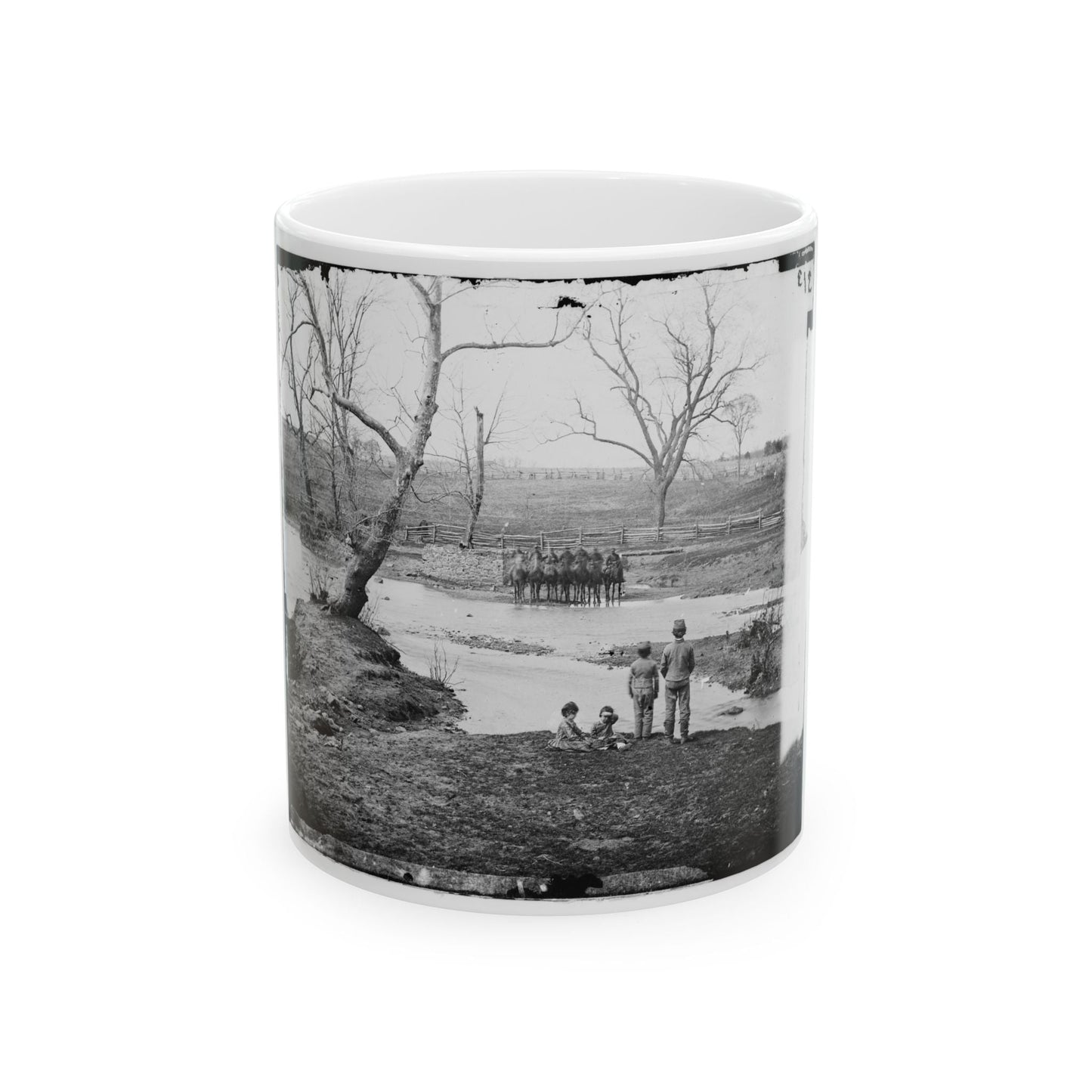 Bull Run, Va. Federal Cavalry At Sudley Ford (U.S. Civil War) White Coffee Mug