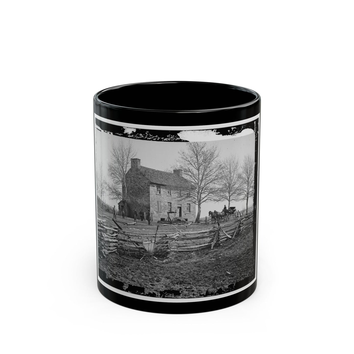 Bull Run, Va. Matthews' Or The Stone House (U.S. Civil War) Black Coffee Mug