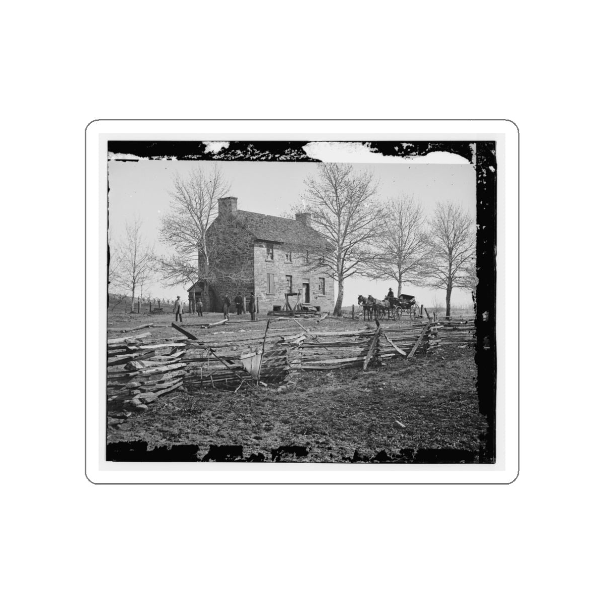 Bull Run, Va. Matthews' Or The Stone House (U.S. Civil War) STICKER Vinyl Die-Cut Decal-White-The Sticker Space