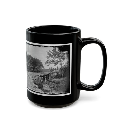 Bull Run, Va. New Bridge Built By Mcdowell's Engineers; Photographer's Wagon At Left (U.S. Civil War) Black Coffee Mug