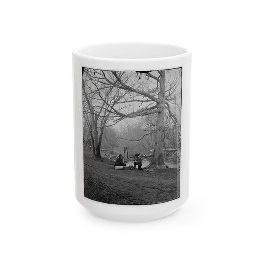 Bull Run, Va. Ruins Of Railroad Bridge At Blackburn's Ford (U.S. Civil War) White Coffee Mug-15oz-The Sticker Space