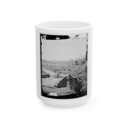 Bull Run, Va. Ruins Of The Stone Bridge, Looking Upstream (U.S. Civil War) White Coffee Mug-15oz-The Sticker Space