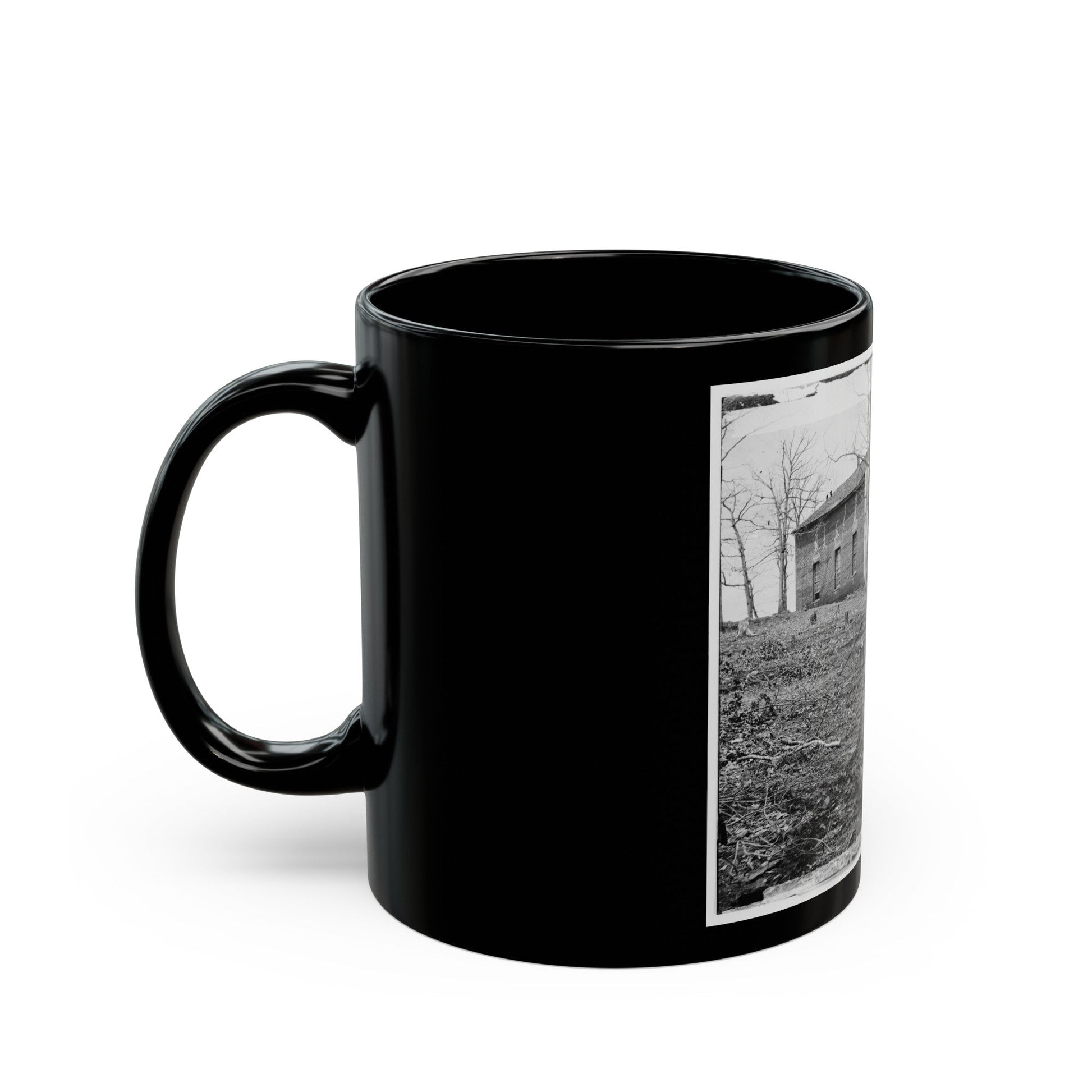 Bull Run, Va. Sudley Church (U.S. Civil War) Black Coffee Mug-The Sticker Space