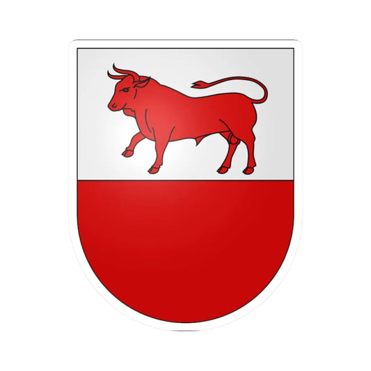 Bulle-coat of arms (Switzerland) (Coat of Arms) STICKER Vinyl Kiss-Cut Decal 2 Inch White - The Sticker Space