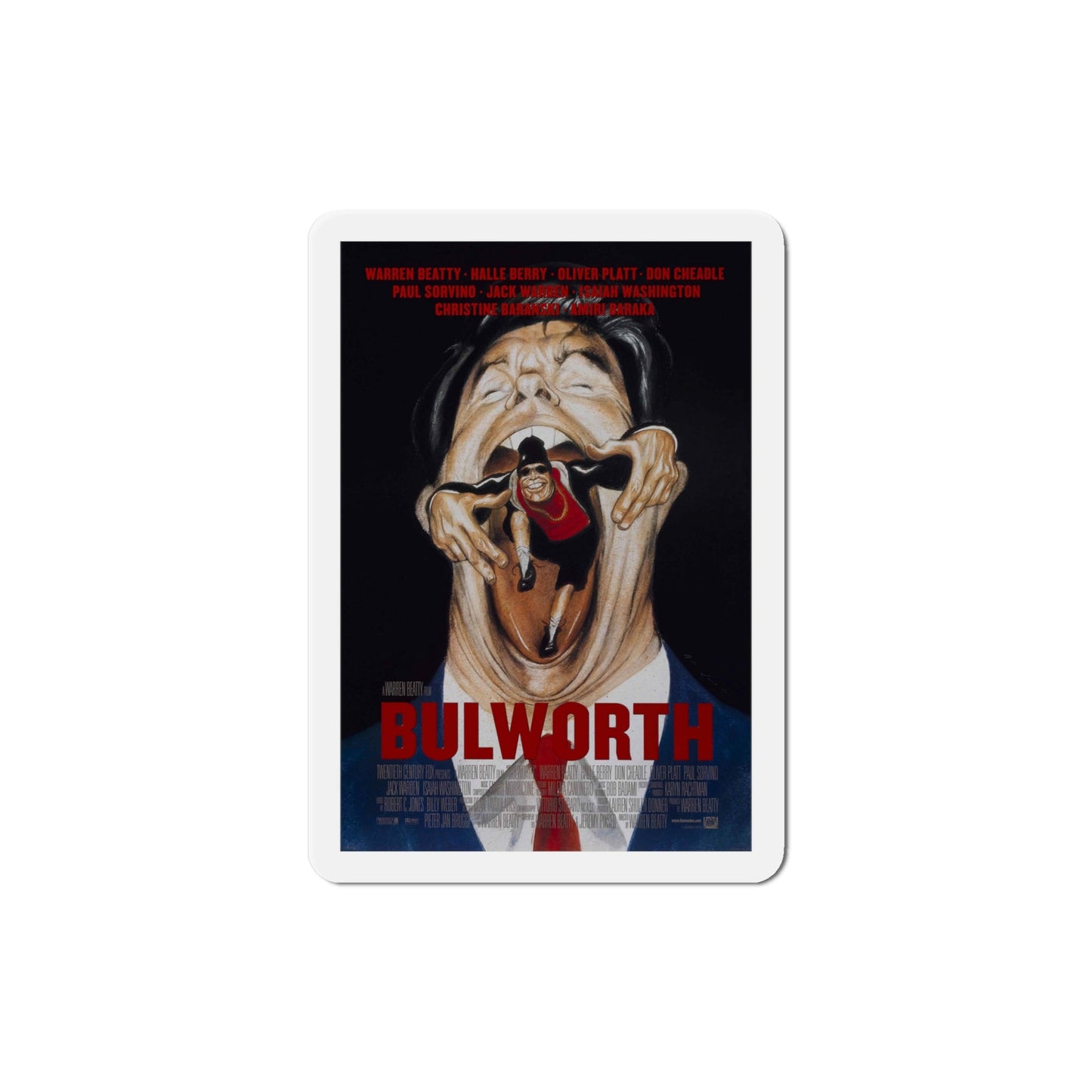 Bulworth 1998 Movie Poster Die-Cut Magnet-4" x 4"-The Sticker Space