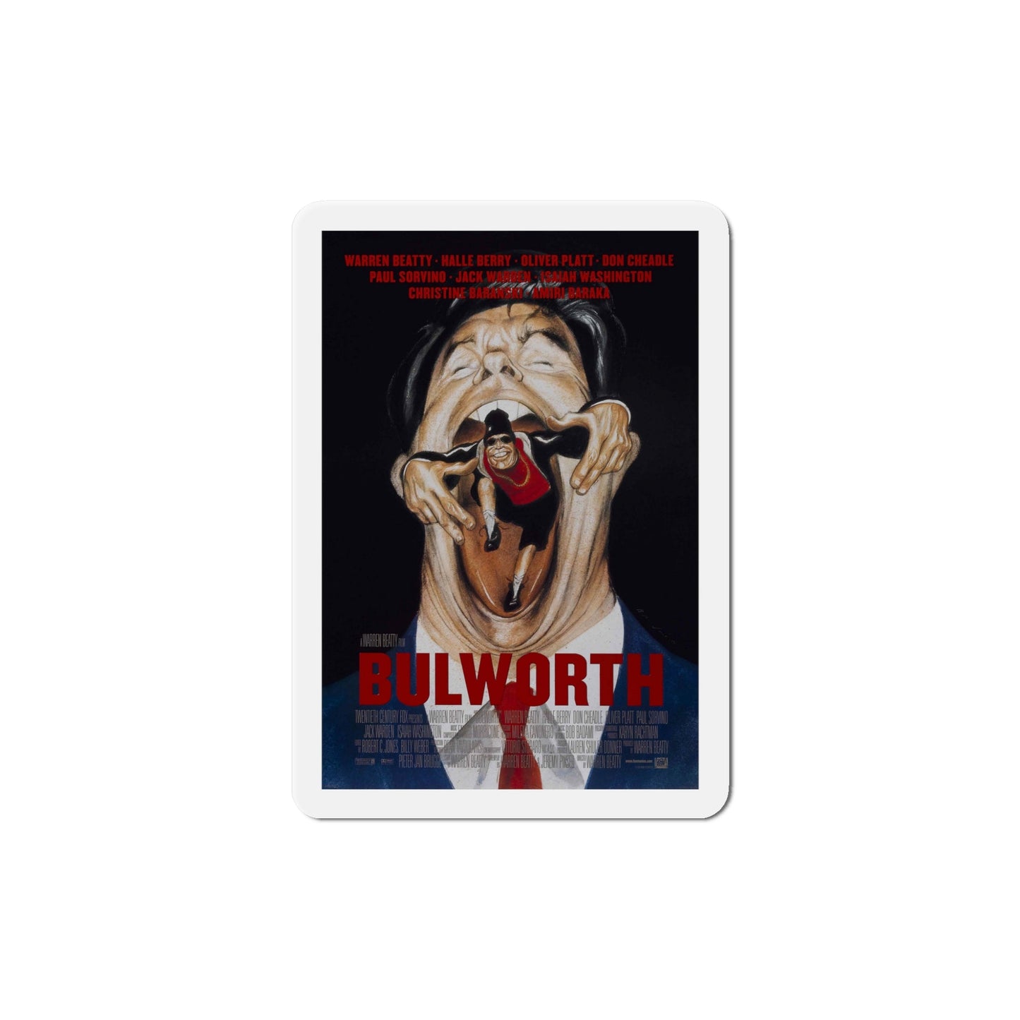 Bulworth 1998 Movie Poster Die-Cut Magnet-5" x 5"-The Sticker Space