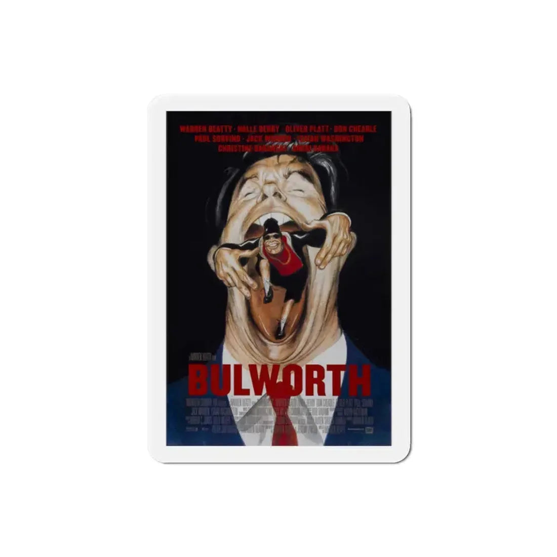 Bulworth 1998 Movie Poster Refrigerator Magnet 2 Inch - The Sticker Space