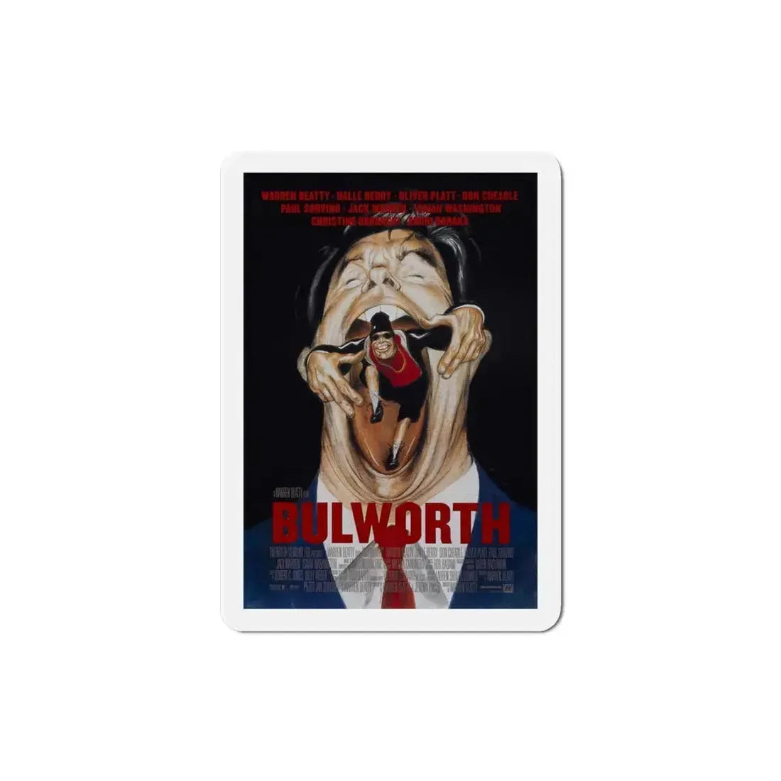 Bulworth 1998 Movie Poster Refrigerator Magnet 4 Inch - The Sticker Space