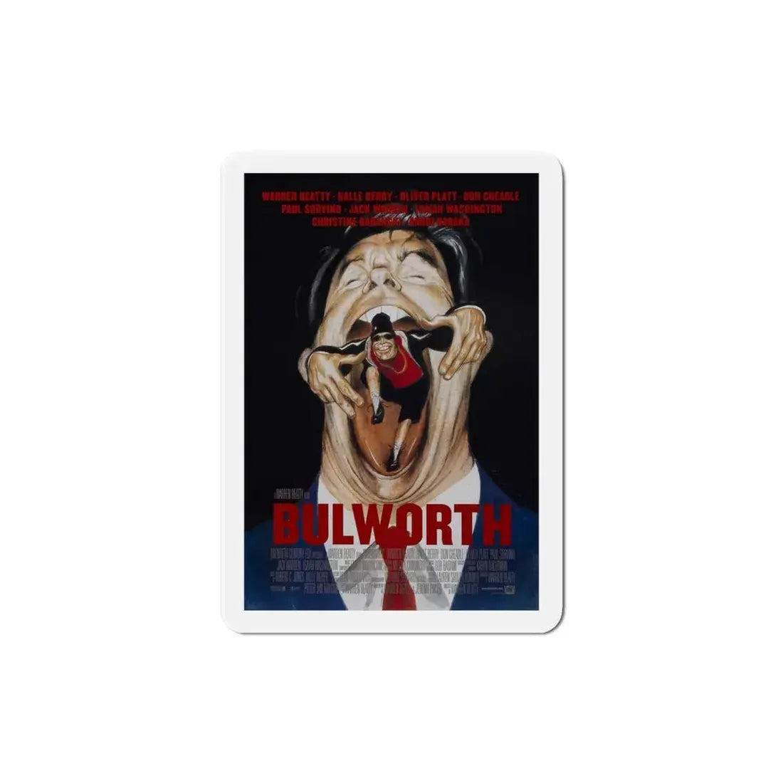 Bulworth 1998 Movie Poster Refrigerator Magnet - The Sticker Space