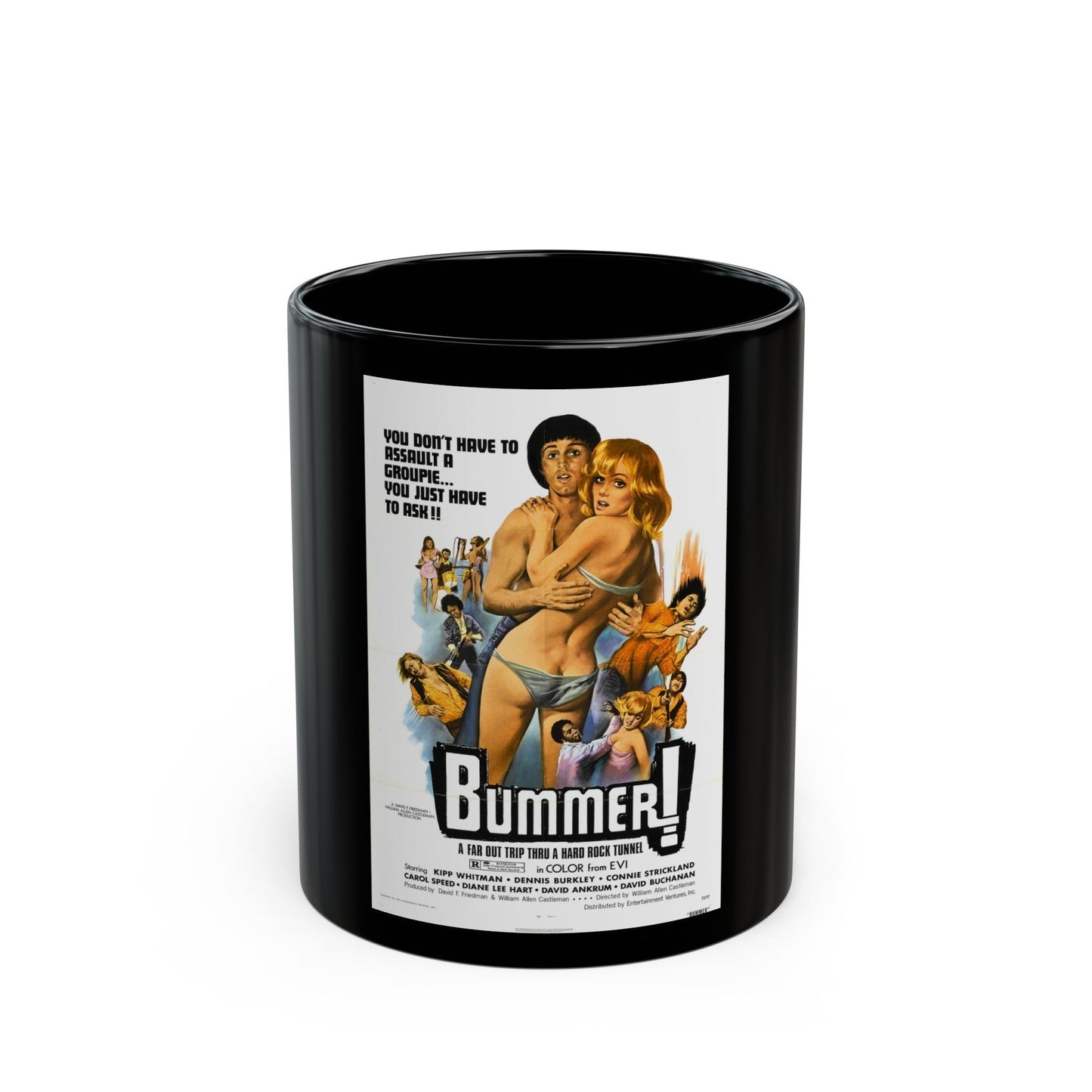 BUMMER! (THE SADIST) 1973 Movie Poster - Black Coffee Mug-11oz-The Sticker Space