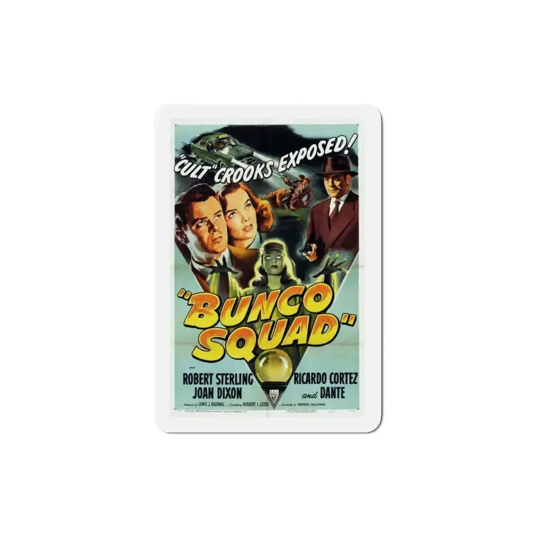 Bunco Squad 1950 Movie Poster Refrigerator Magnet 4 Inch - The Sticker Space