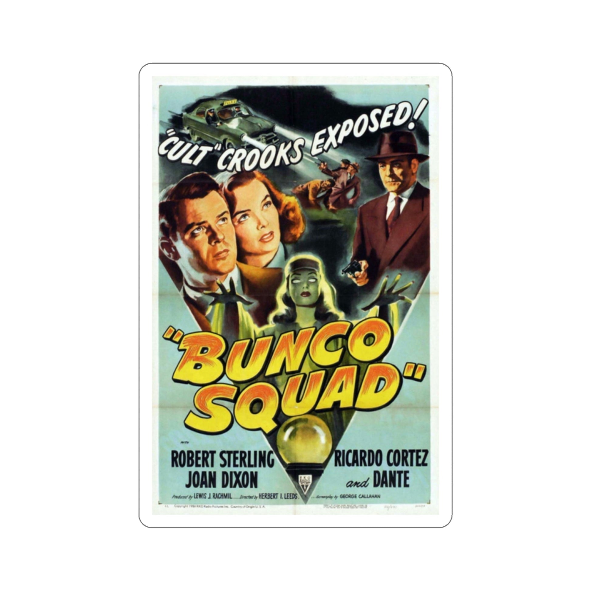 Bunco Squad 1950 Movie Poster STICKER Vinyl Die-Cut Decal-2 Inch-The Sticker Space