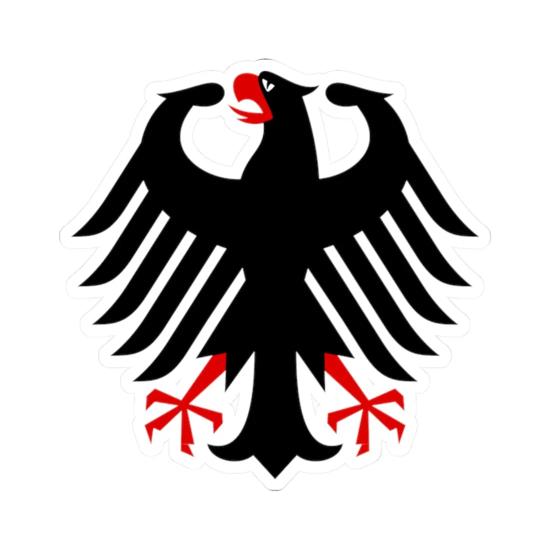 Bundesadler rahmenlos ohne Schild (Germany) (Coat of Arms) STICKER Vinyl Kiss-Cut Decal 2 Inch White - The Sticker Space