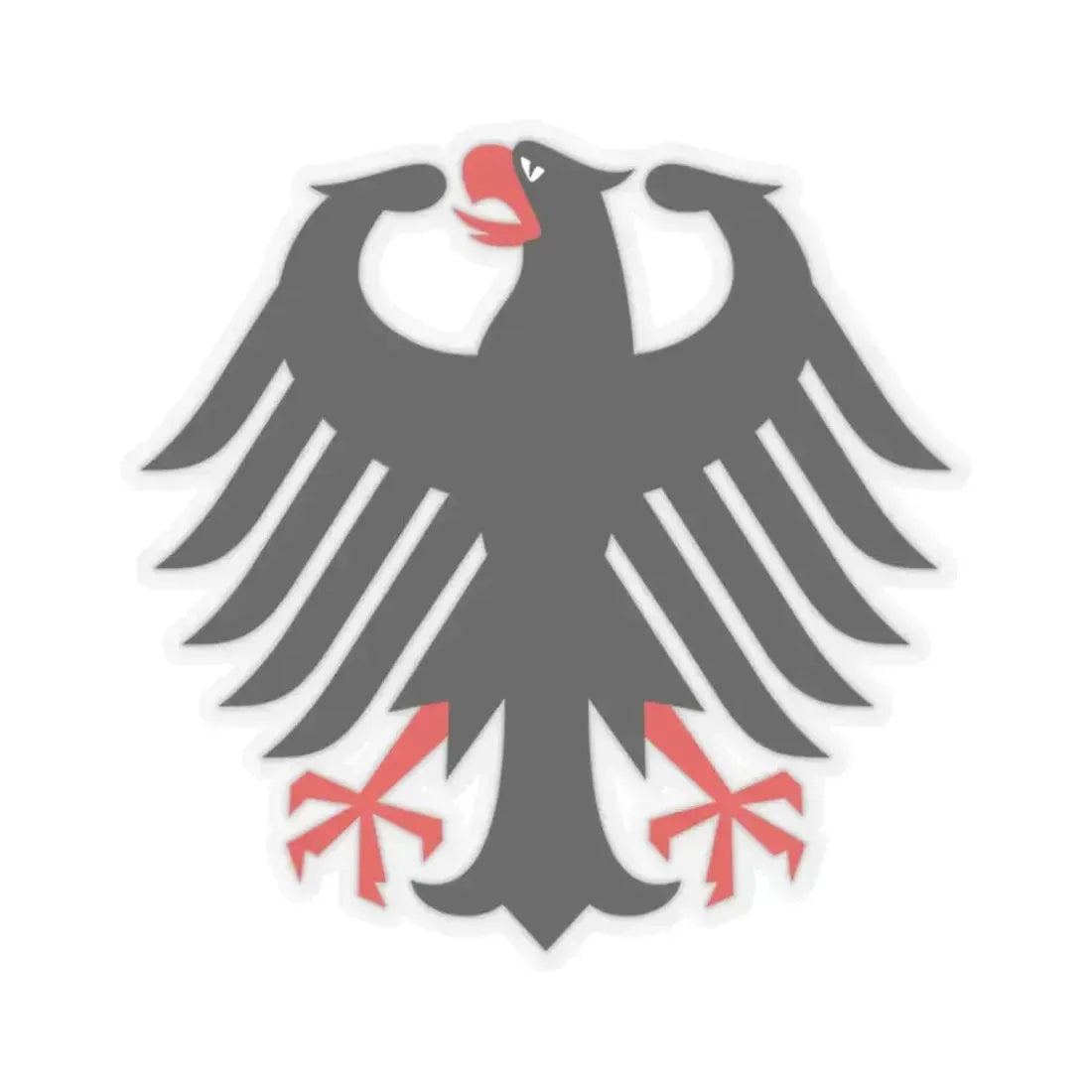 Bundesadler rahmenlos ohne Schild (Germany) STICKER Vinyl Kiss-Cut Decal 2 Inch Transparent - The Sticker Space