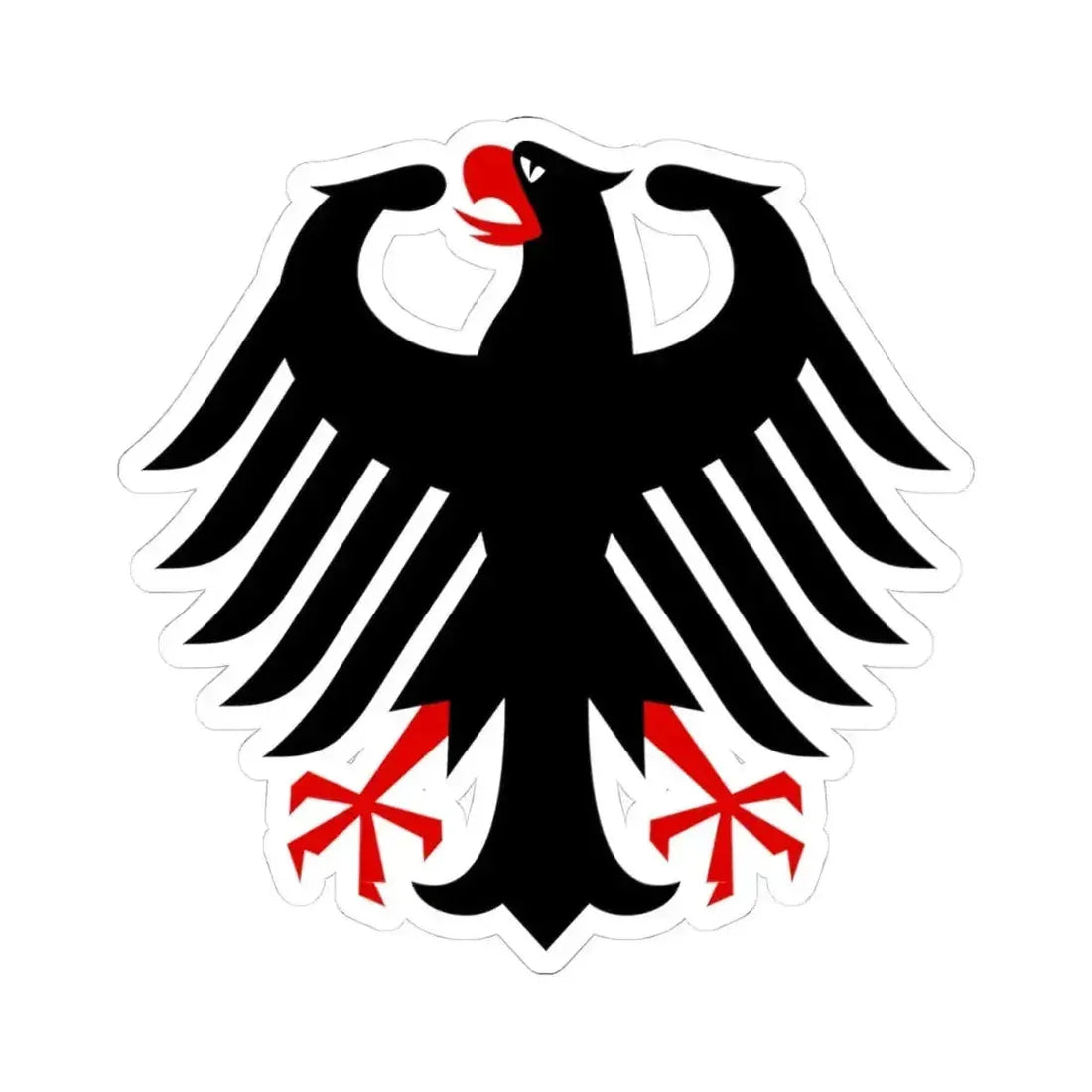 Bundesadler rahmenlos ohne Schild (Germany) STICKER Vinyl Kiss-Cut Decal 4 Inch White - The Sticker Space
