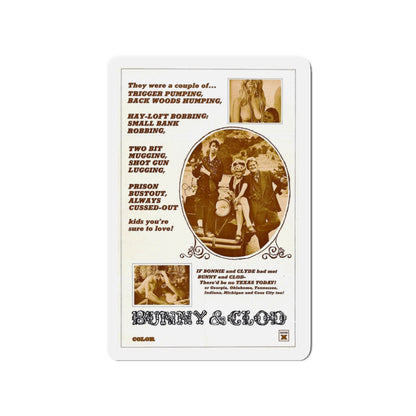 BUNNY AND CLOD 1970 Movie Poster - Die-Cut Magnet-3" x 3"-The Sticker Space