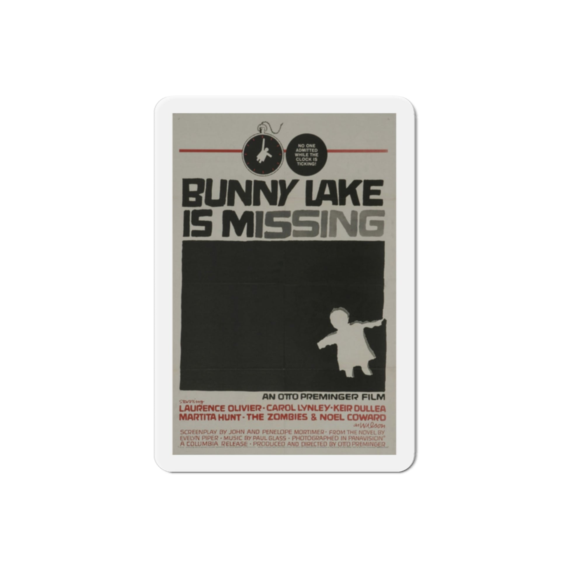 Bunny Lake Is Missing 1965 Movie Poster Die-Cut Magnet-2 Inch-The Sticker Space