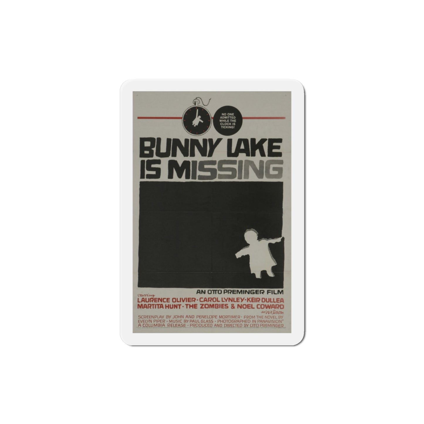 Bunny Lake Is Missing 1965 Movie Poster Die-Cut Magnet-3 Inch-The Sticker Space