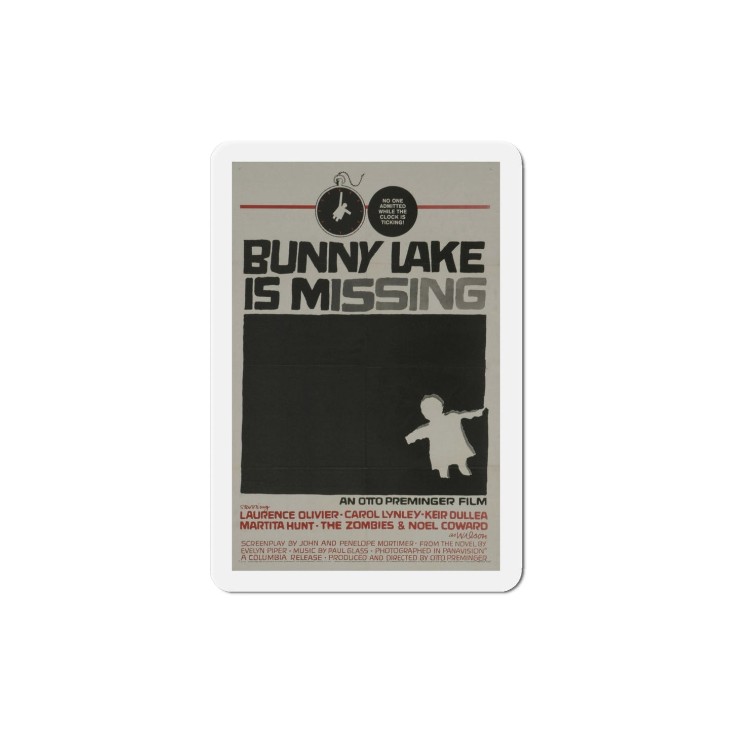 Bunny Lake Is Missing 1965 Movie Poster Die-Cut Magnet-4 Inch-The Sticker Space