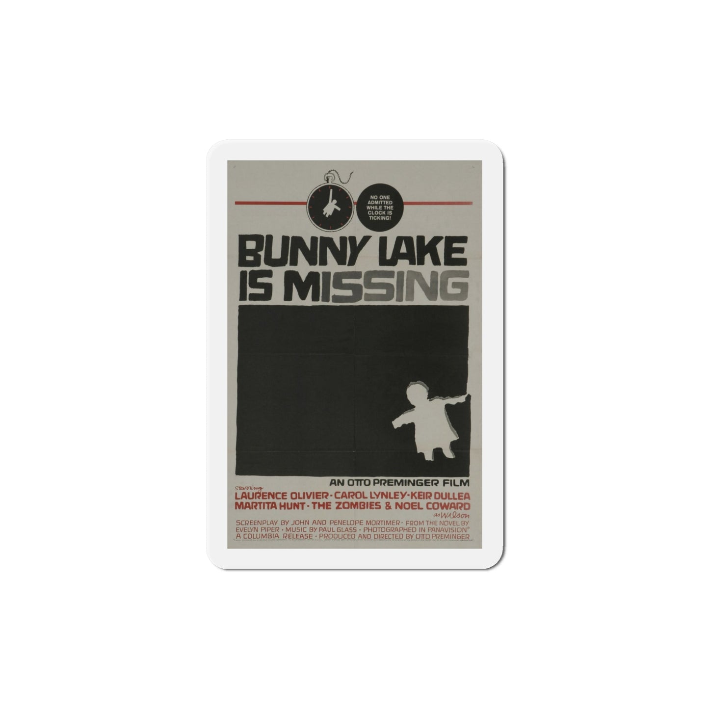 Bunny Lake Is Missing 1965 Movie Poster Die-Cut Magnet-5 Inch-The Sticker Space