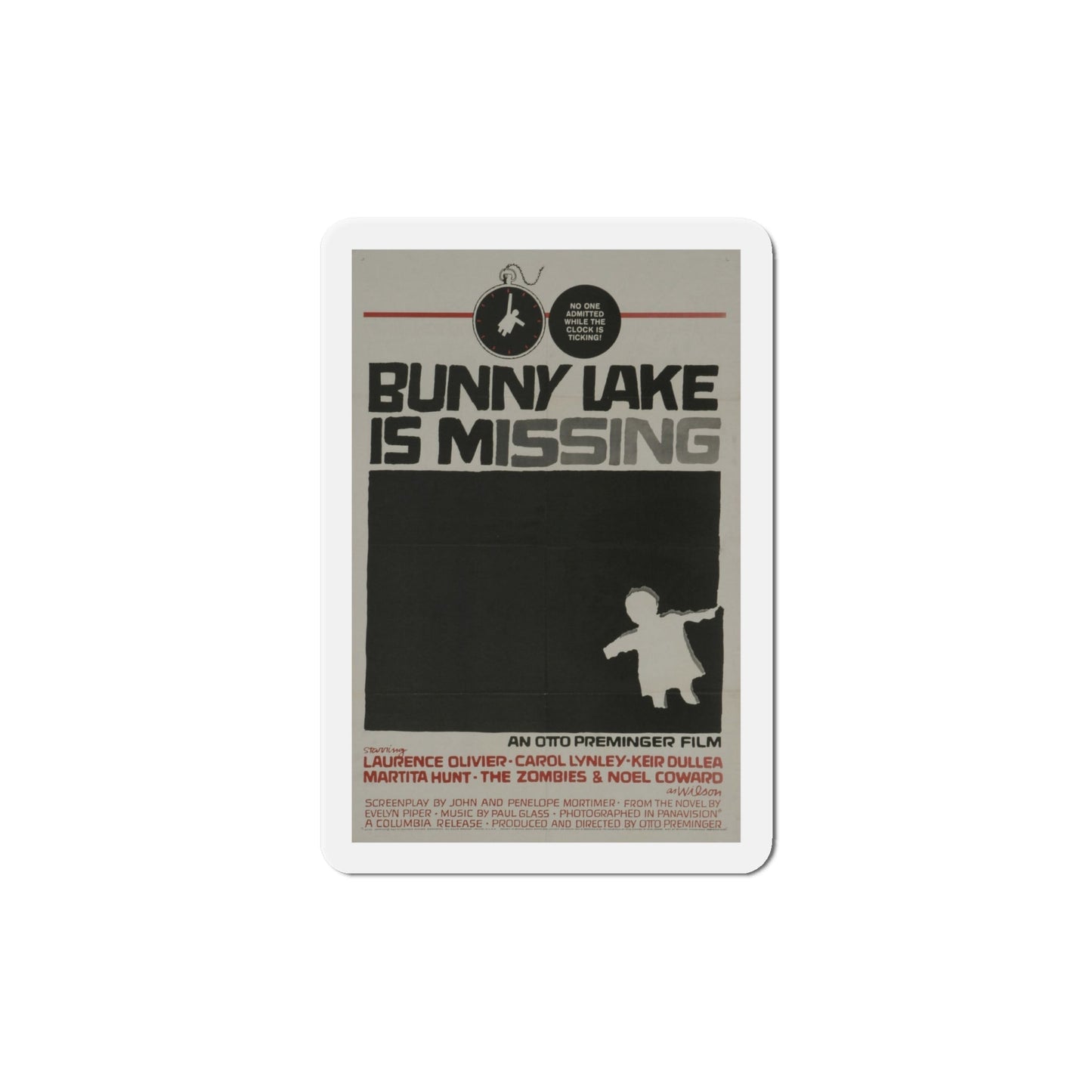 Bunny Lake Is Missing 1965 Movie Poster Die-Cut Magnet-6 Inch-The Sticker Space