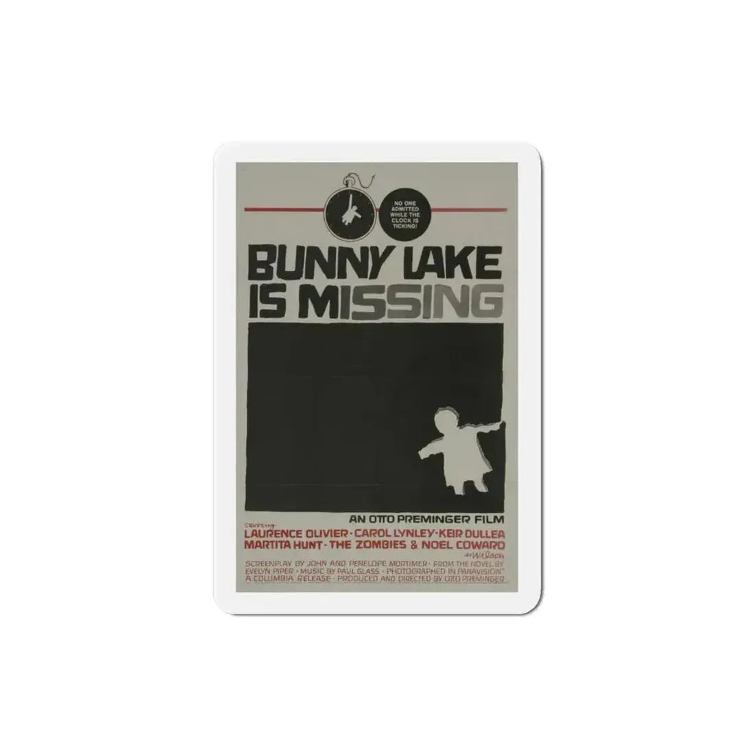 Bunny Lake Is Missing 1965 Movie Poster Refrigerator Magnet 3 Inch - The Sticker Space