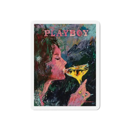 Bunny Sipping Champagne, Playboy, 1964 (Magazine Illustration) Refrigerator Magnet - The Sticker Space