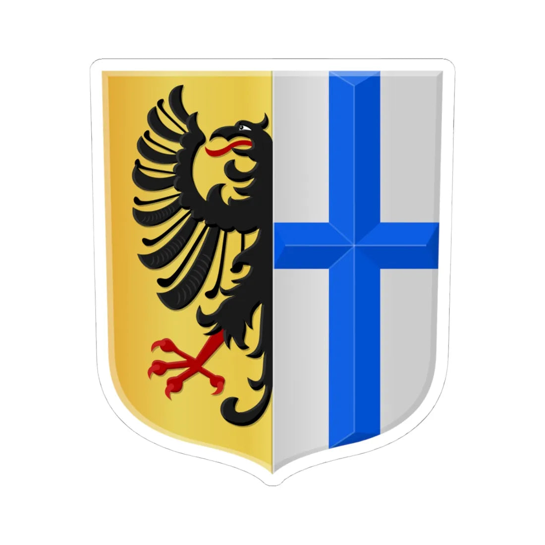 Bunschoten oud wapen (Netherlands) (Coat of Arms) STICKER Vinyl Kiss-Cut Decal 4 Inch White - The Sticker Space