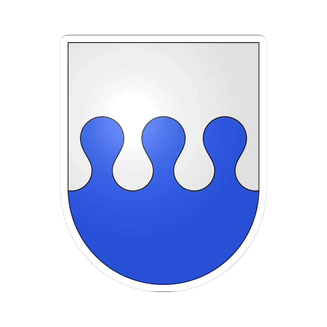 Buochs-coat of arms (Switzerland) (Coat of Arms) STICKER Vinyl Kiss-Cut Decal 3 Inch White - The Sticker Space