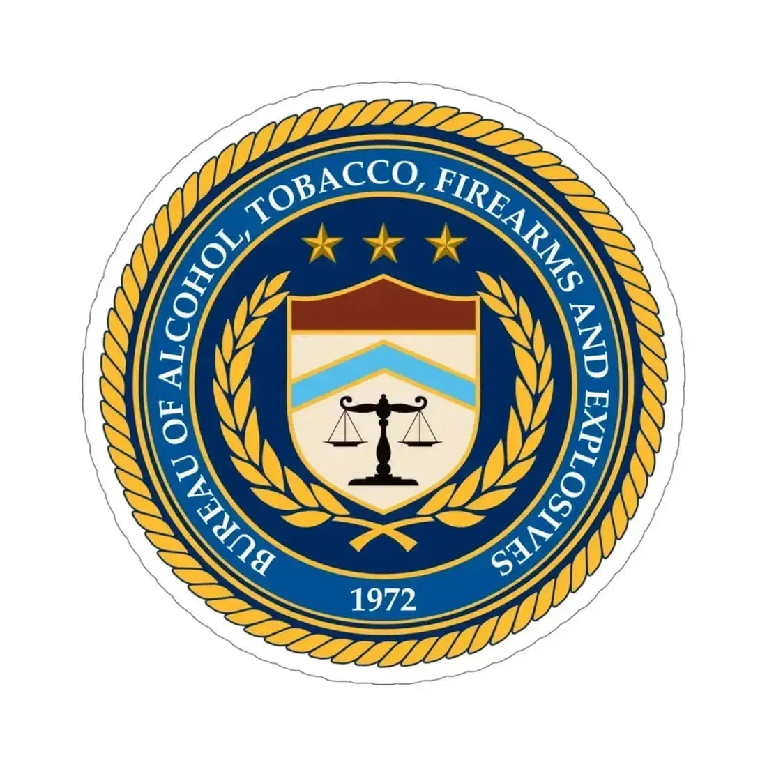 Bureau of Alcohol Tobacco Firearms and Explosives ATF STICKER Vinyl Die-Cut Decal 4 Inch - The Sticker Space