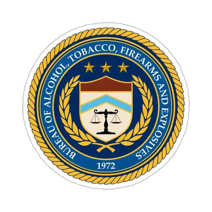Bureau of Alcohol Tobacco Firearms and Explosives ATF STICKER Vinyl Die-Cut Decal 4 Inch - The Sticker Space