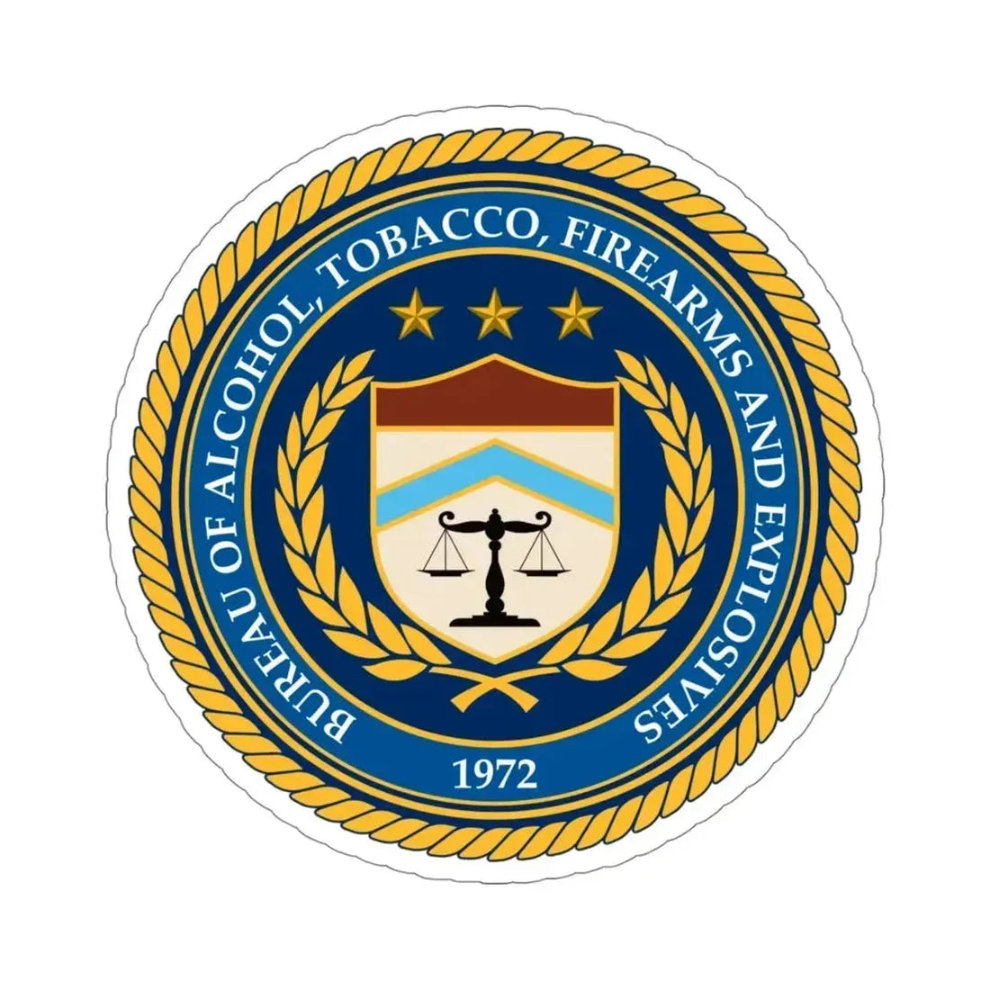 Bureau of Alcohol Tobacco Firearms and Explosives ATF STICKER Vinyl Die-Cut Decal 4 Inch - The Sticker Space
