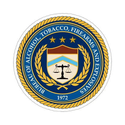 Bureau of Alcohol Tobacco Firearms and Explosives ATF STICKER Vinyl Die-Cut Decal 4 Inch - The Sticker Space