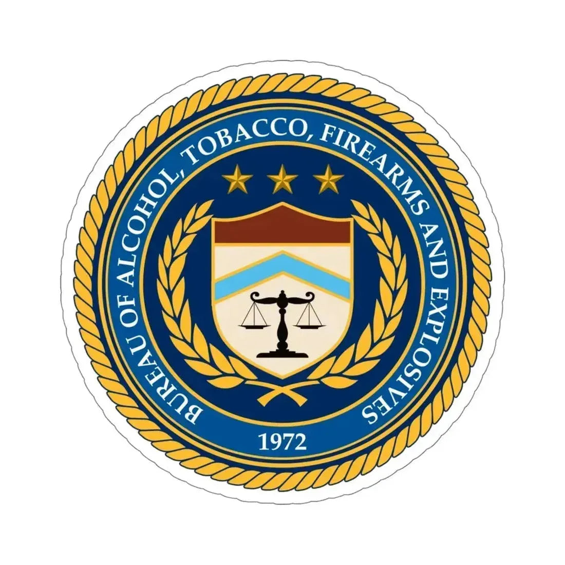 Bureau of Alcohol Tobacco Firearms and Explosives ATF STICKER Vinyl Die-Cut Decal 5 Inch - The Sticker Space