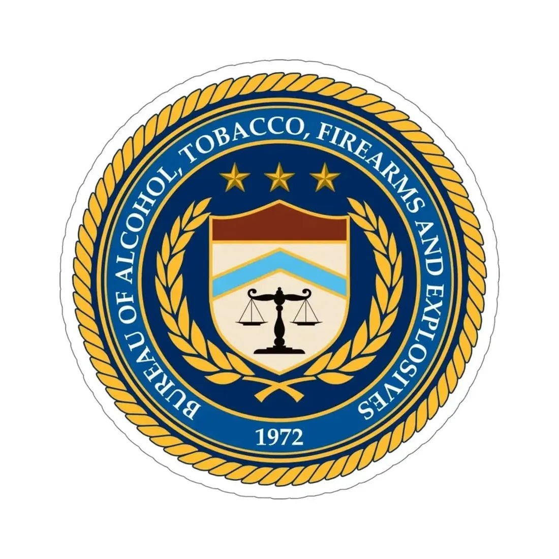 Bureau of Alcohol Tobacco Firearms and Explosives ATF STICKER Vinyl Die-Cut Decal - The Sticker Space