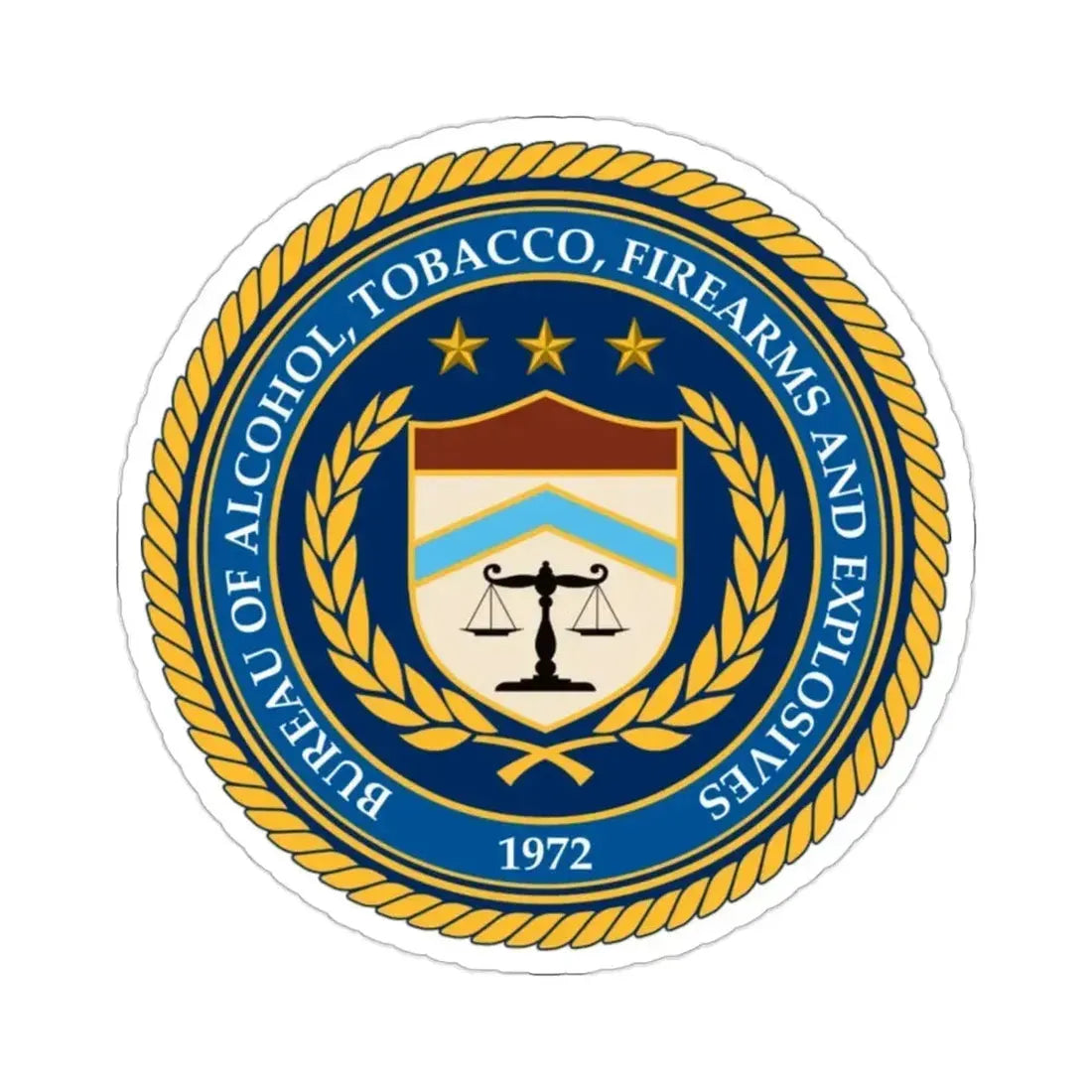 Bureau of Alcohol Tobacco Firearms and Explosives ATF STICKER Vinyl Die-Cut Decal - The Sticker Space