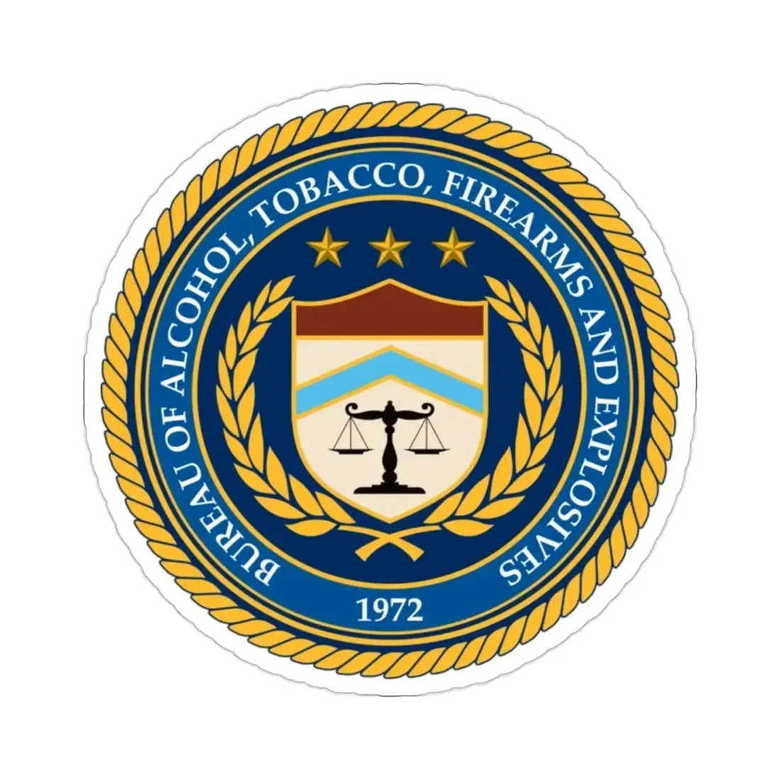 Bureau of Alcohol Tobacco Firearms and Explosives ATF STICKER Vinyl Die-Cut Decal - The Sticker Space