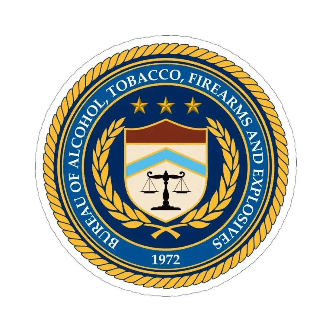 Bureau of Alcohol Tobacco Firearms and Explosives ATF STICKER Vinyl Die-Cut Decal - The Sticker Space