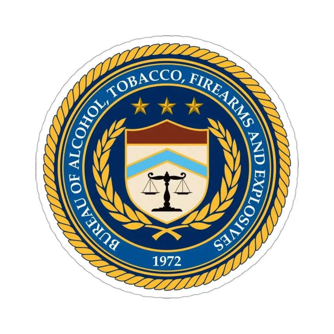 Bureau of Alcohol Tobacco Firearms and Explosives ATF STICKER Vinyl Die-Cut Decal - The Sticker Space