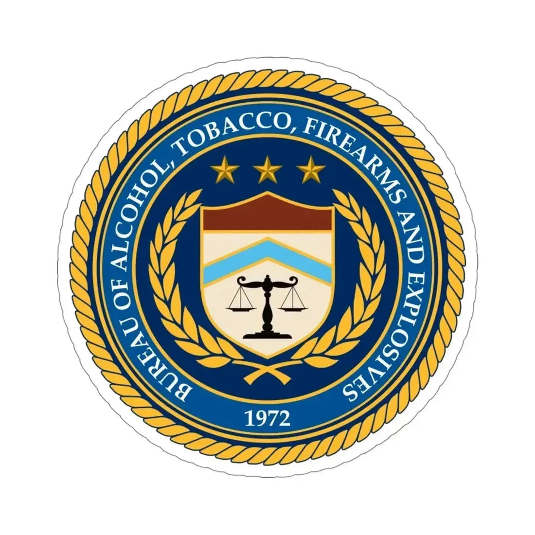 Bureau of Alcohol Tobacco Firearms and Explosives ATF STICKER Vinyl Die-Cut Decal - The Sticker Space