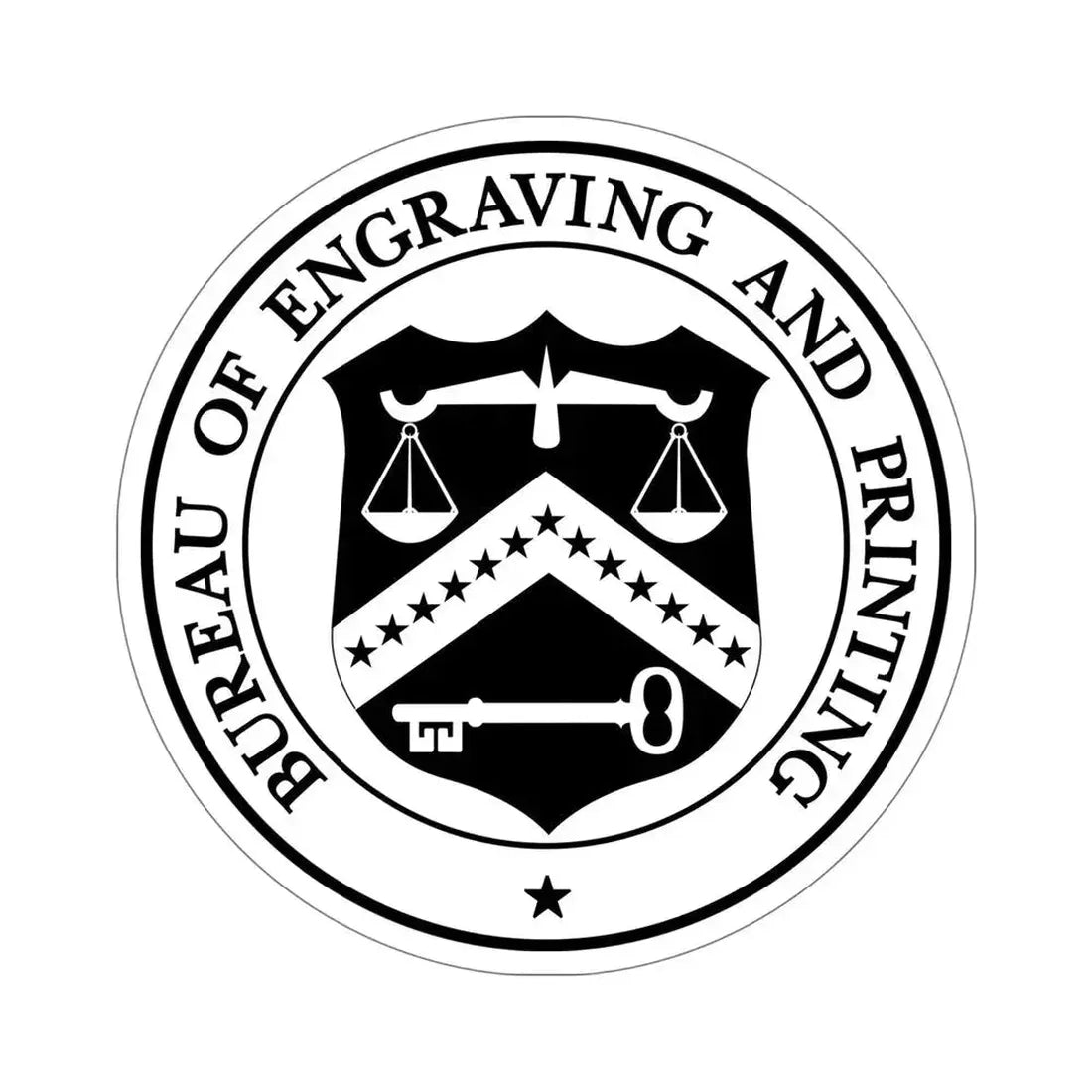 Bureau of Engraving and Printing STICKER Vinyl Die-Cut Decal 6 Inch - The Sticker Space