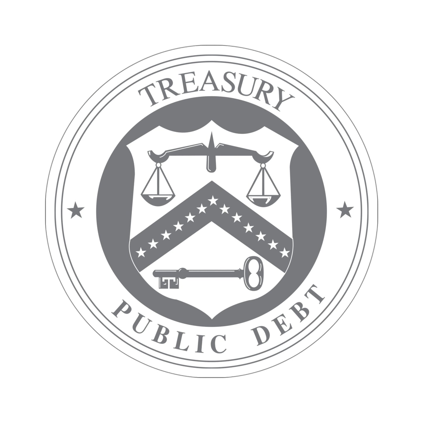 Bureau of the Public Debt STICKER Vinyl Die-Cut Decal-5 Inch-The Sticker Space