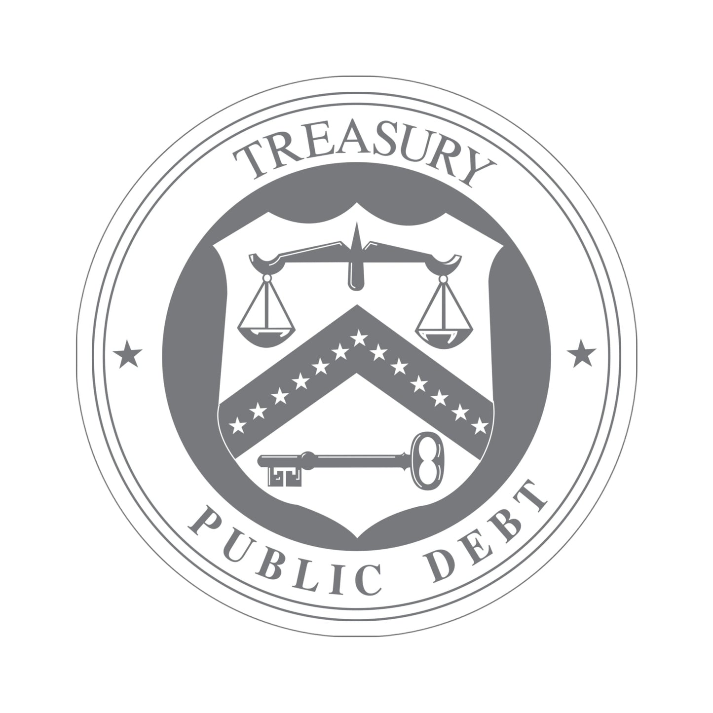 Bureau of the Public Debt STICKER Vinyl Die-Cut Decal-6 Inch-The Sticker Space