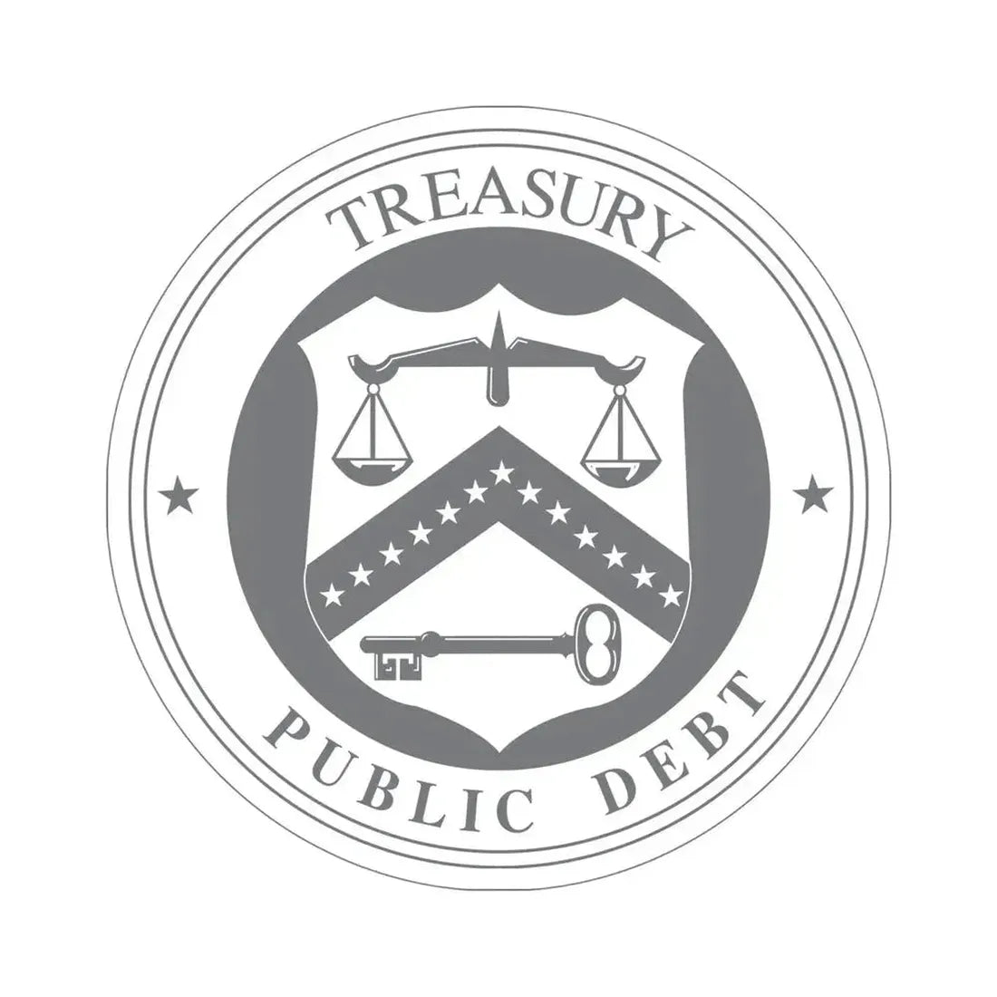 Bureau of the Public Debt STICKER Vinyl Die-Cut Decal 6 Inch - The Sticker Space